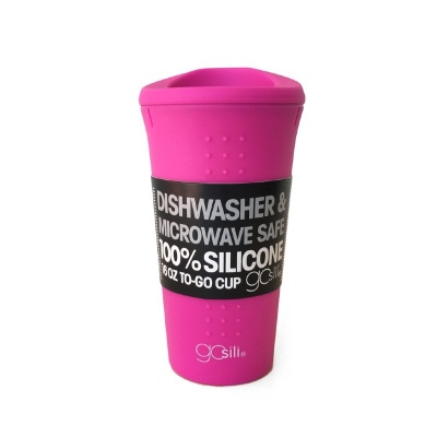 GoSili Silicone Hot Pink To-Go Travel Cup